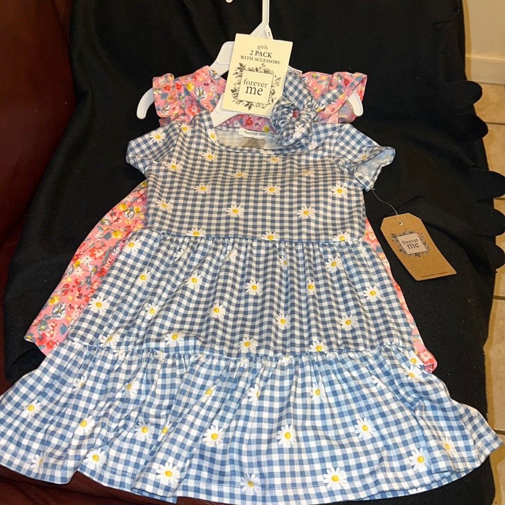 Forever Me Toddler Girls 2 Pack Dress with Accessory